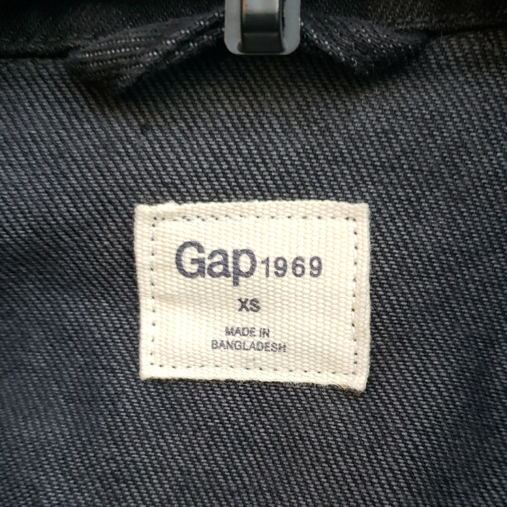 GAP Black Jean Jacket with Silver Accents - Picture 3 of 5